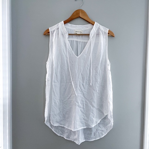 Anthropologie Tops - Sold 🛍HP🛍Anthro Cloth & Stone Tie Neck Sleeveless Top
